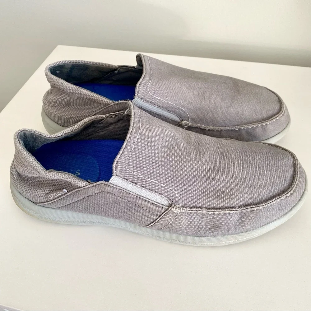 CROCS Men's Gray Slip-Ons